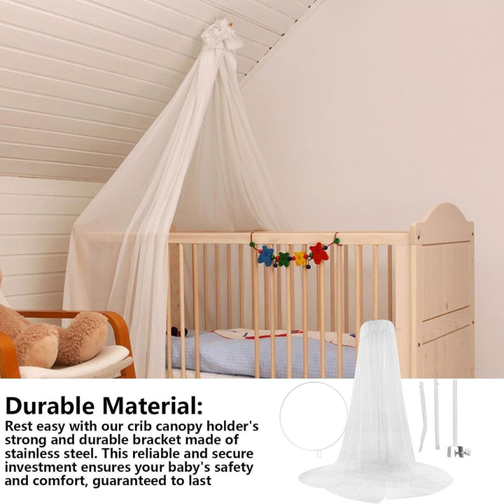 Himmelständer für Kinderbett | Robuster, 5-stufiger Netzständer verstellbar | Babybetthimmel für Bab