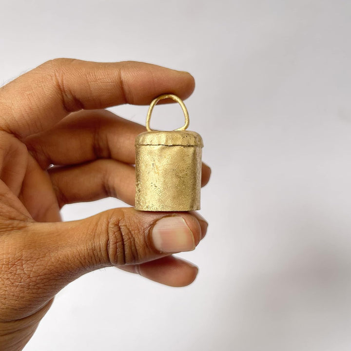 10 Stück Vintage Weihnachtsglocke zur Dekoration - Rustikale hängende Zylinderglocken zum Basteln, H