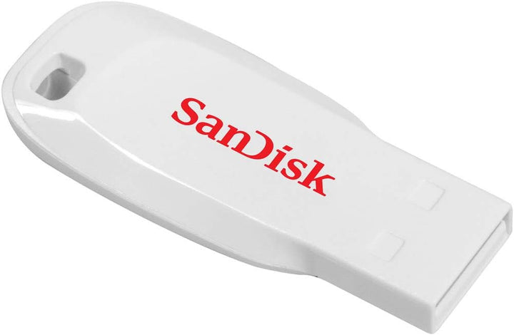 SanDisk 123855 16GB Cruzer Blade USB-Flash-Laufwerk - Weiss Weiss 16GB Single, Weiss 16GB Single
