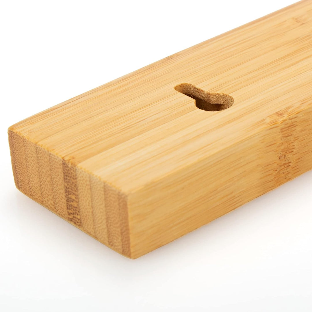 COM-FOUR® Messer Magnetleiste aus Bambus zur Wandmontage - Messerleiste magnetisch - Magnetischer Me