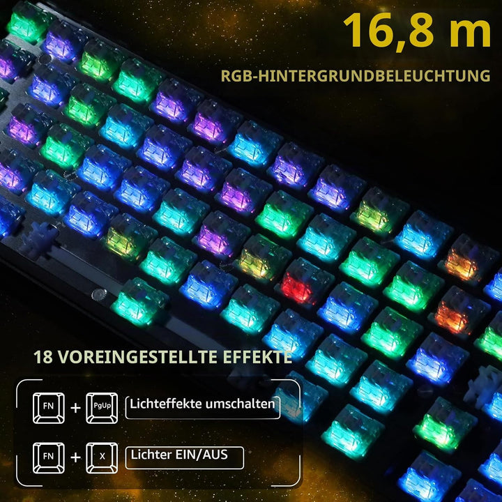 ATTACK SHARK Gaming-Tastatur &amp; -Maus-Set, X65 HE Kabelgebundene Magnettastatur und R1 Kabellose 59g