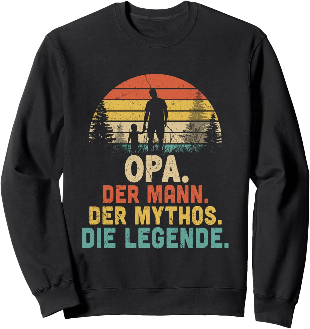 Opa Der Mann Der Mythos Die Legende - Retro Vintage Geschenk Sweatshirt