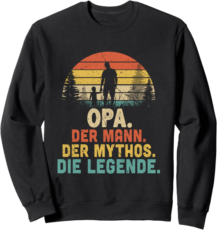 Opa Der Mann Der Mythos Die Legende - Retro Vintage Geschenk Sweatshirt