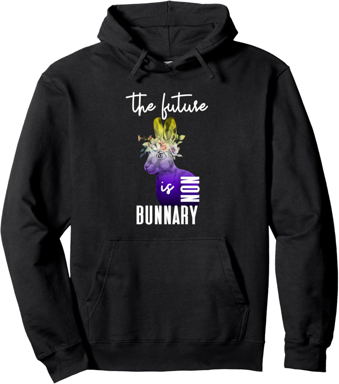 Die Zukunft ist nicht binär Non Bunnary Enby NB Gender Queer Pullover Hoodie