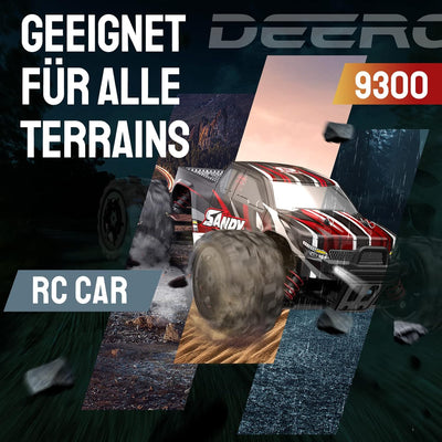 DEERC 9300 Ferngesteuertes Auto für Kinder,1/18 RC Car 4WD mit 40 km/h Hochgeschwindigkeits,2 Akku L