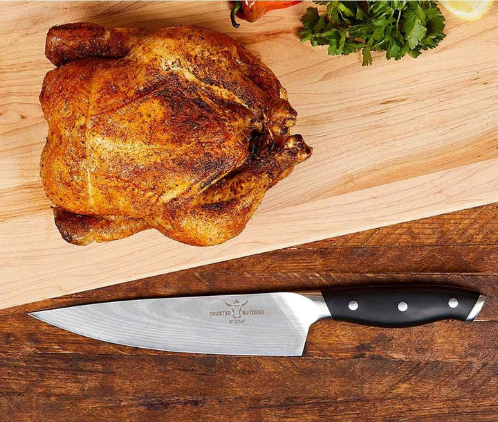 Mediashop Trusted Butcher Chefmesser – hochwertiges Profi Kochmesser - Grill Messer – ultrascharfe K
