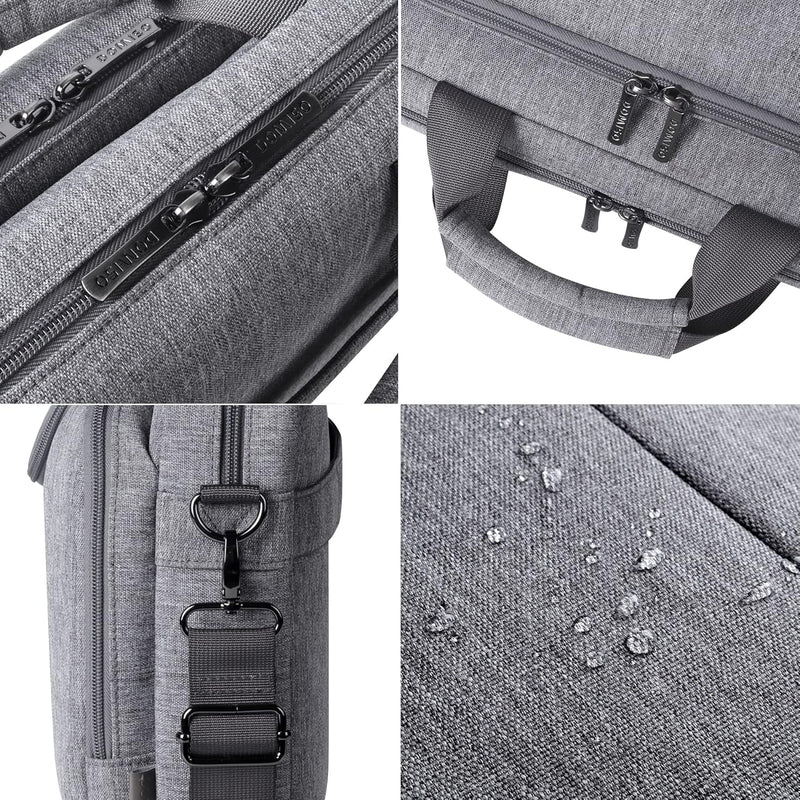 DOMISO 17 Zoll Wasserdicht Business Laptop Aktentasche mit grosser Kapazität, Laptop Tasche Tragetas