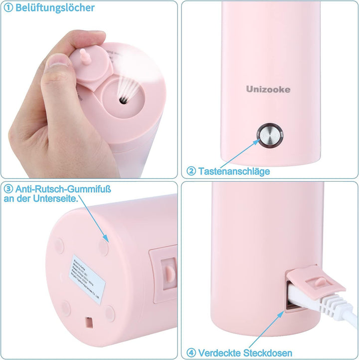 Tragbarer Mini-Heizbecher,400ml Tragbarer Elektrischer Wasserkocher,220V Reise-Elektrisch-Wasserkoch