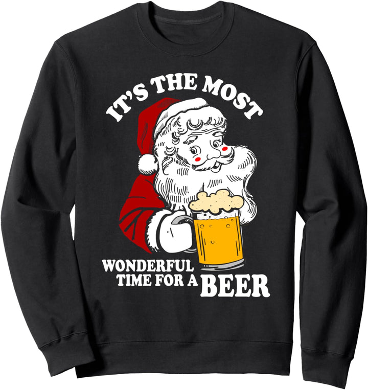 It's The Most Wonderful Time For A Beer Christmas design Men Sweatshirt
