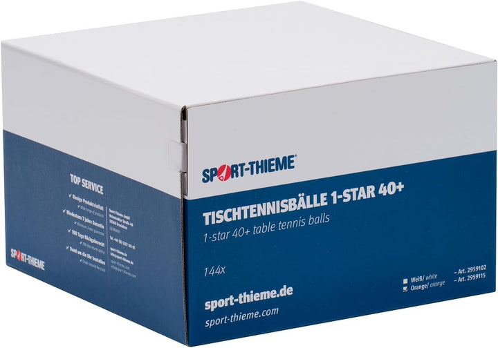 Sport-Thieme Tischtennisball 1-Star 40+" Orange, Orange