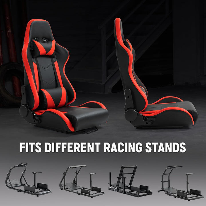 Dardoo Racing Gaming Bucket Seat mit verstellbaren Doppel Slide Adapt Racing Simulator Cockpit Drivi