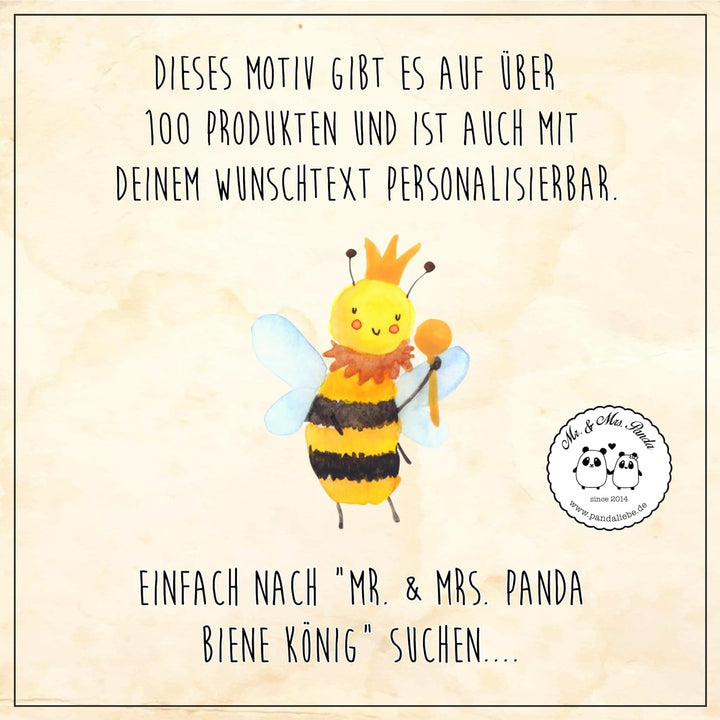 Mr. & Mrs. Panda Motiv WC Sitz Biene König - Geschenk, Toilette, Toilettendeckel, Hummel, Wespe, Klo