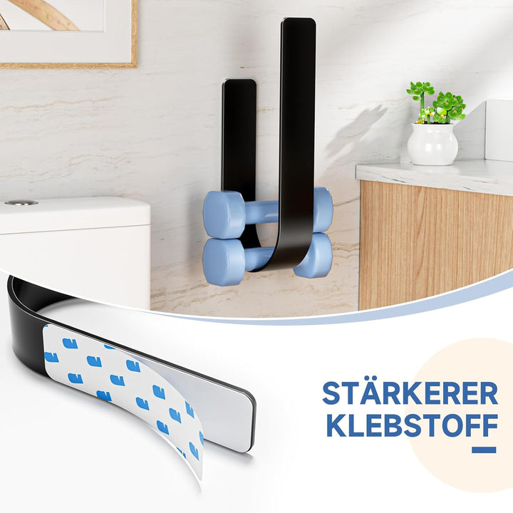 Toilettenpapier Aufbewahrung Schwarz, Selbstklebender Klopapier Aufbewahrung, Toilettenpapierhalter