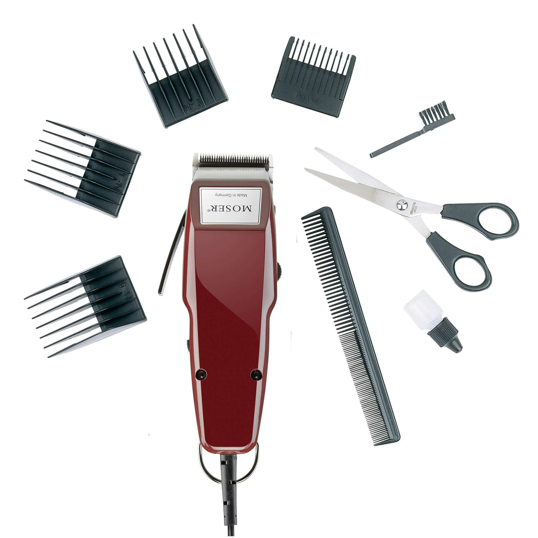 Moser 1400 Haarschneider für Männer, clipper, mit Kabel, mit Zubehör, mit 5 arretierbaren Positionen