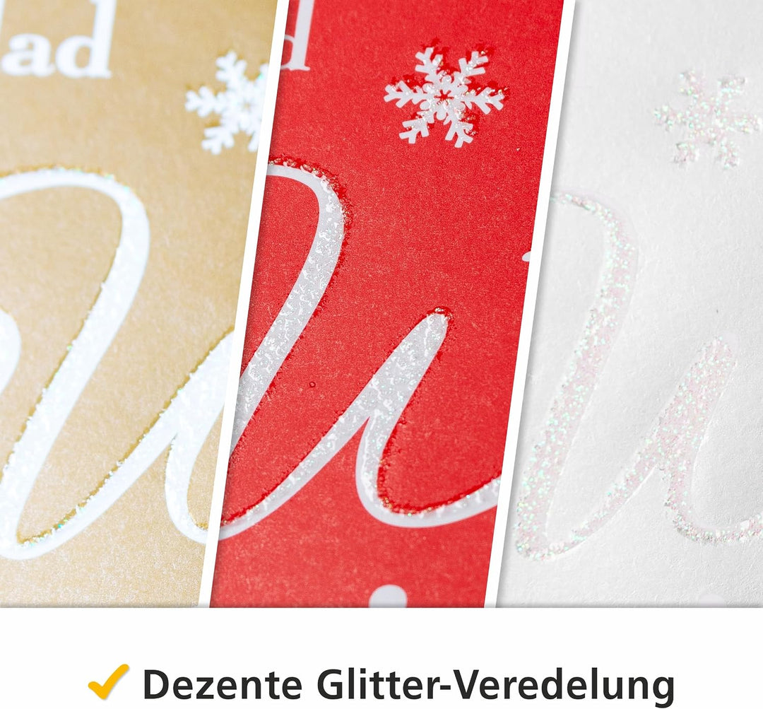 HEKU Geschenktaschen-Set, Glitter &