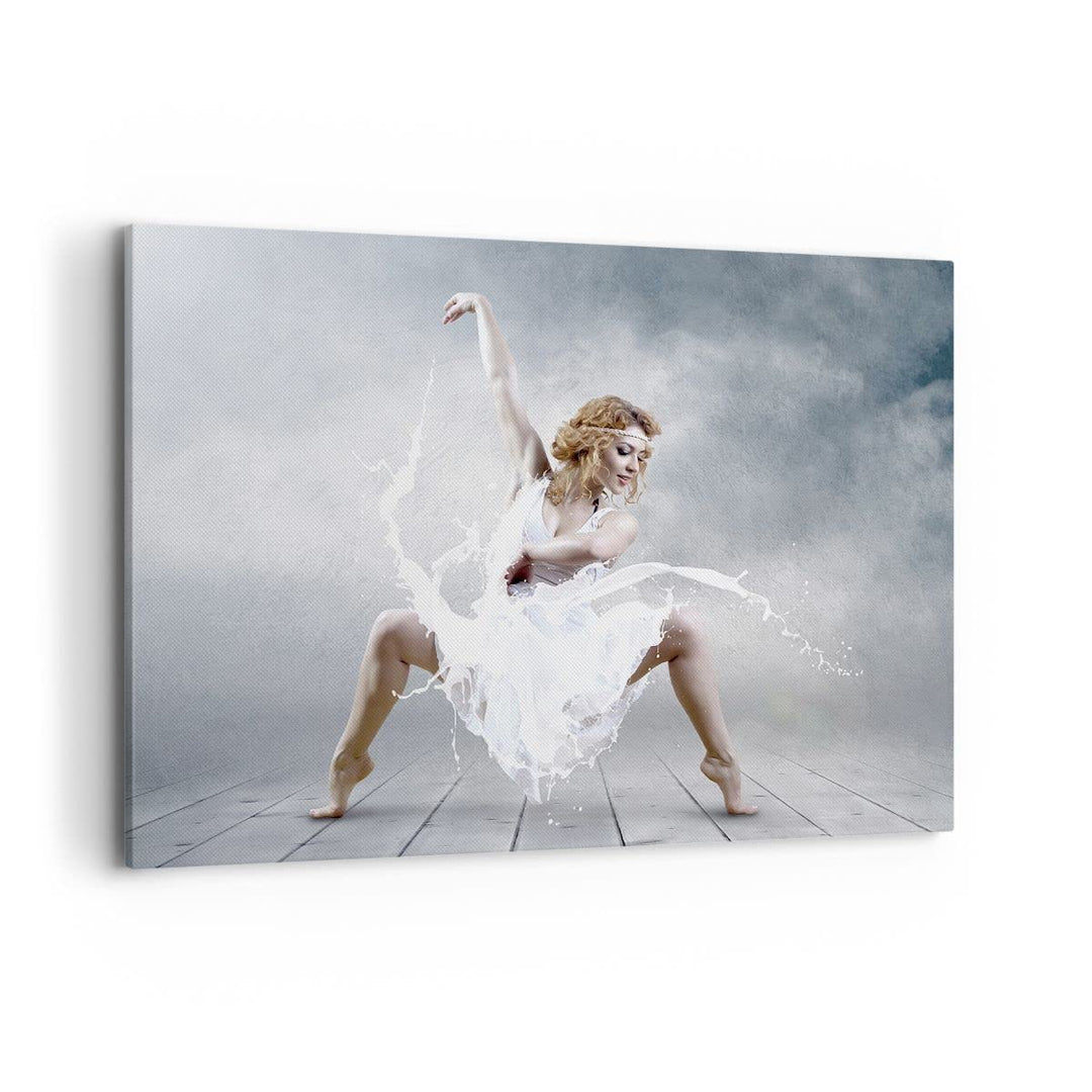 ARTTOR Bilder auf Leinwand 100x70cm Leinwandbild Frau Tänzerin Ballett Gross Wanddeko Bild Schlafzim