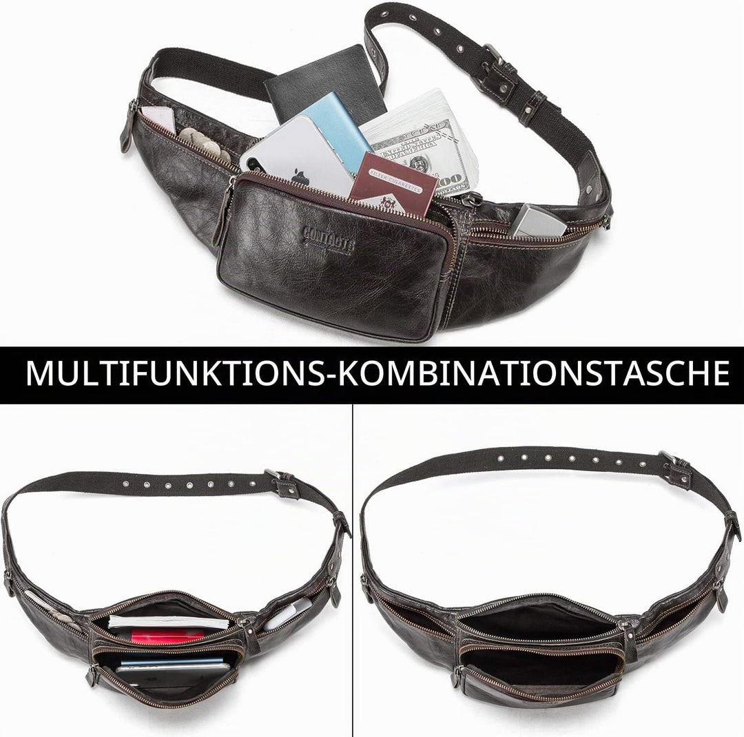 FANDARE Gürteltasche Bauchtasche Brusttasche Herren Sling Bag wasserdichte Geeignet Hüfttasche Junge