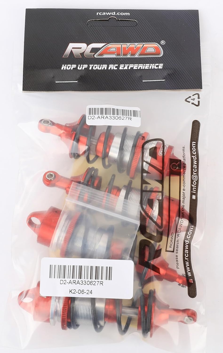 RCAWD arrma Shock Set,rc Stossdämpfer Set für 1/7 Arrma Felony Infraction Limitless 6S BLX Upgrade-T