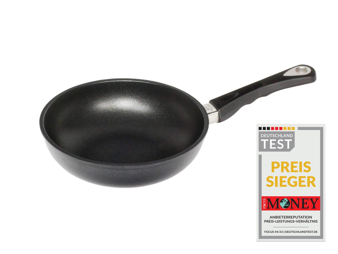 AMT Gastroguss Sauteuse, Ø 24 cm, 6 cm hoch, Aluguss (Aluminium), Lotan® Antihaft-Beschichtung für f