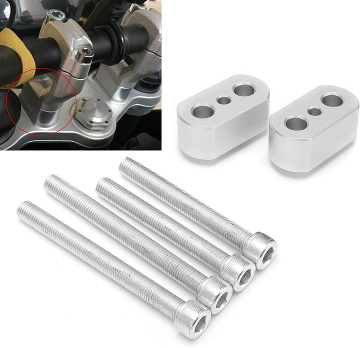 Motorrad Lenkererhöhung, Fydun 2St CNC-Aluminiumlegierung Distanzstück für Lenkererhöhung Anheben De