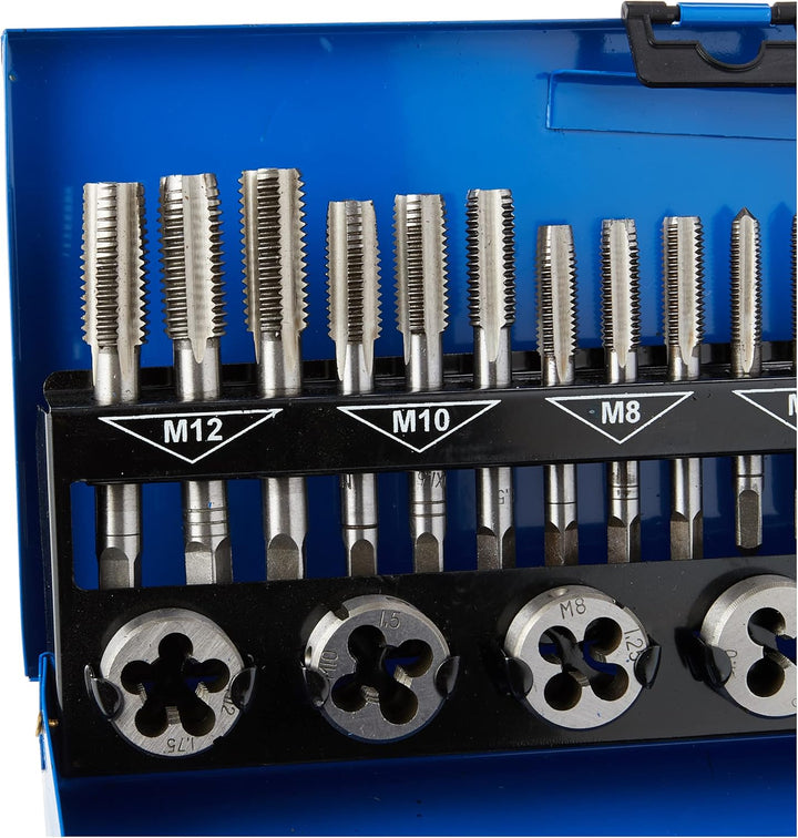BlueSpot Tools 22301 Gewindeschneider-Set, metrisch, 32-teilig (M3-M12)