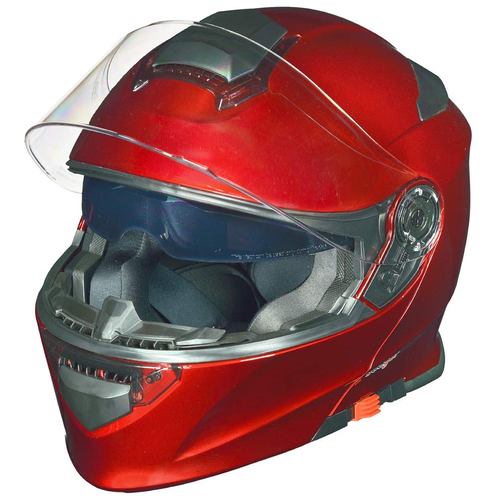 RS-983 Bluetooth Klapphelm Motorradhelm Conzept Motorrad Modular Helm rueger Rot XS (53-54), Rot XS
