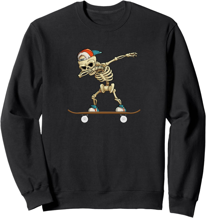 Dabbing Skelett Skater Sweatshirt