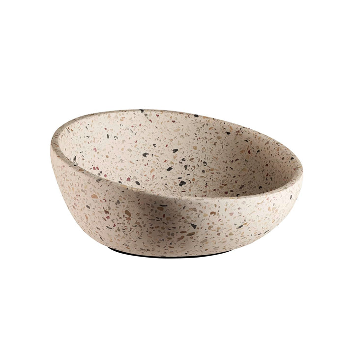 APS 30080 Dekoschale/Obstschale TERRAZZO - Beton, Ø 22 cm, H: 6/10,5 cm, 1,1 Liter, Terrazzooptik