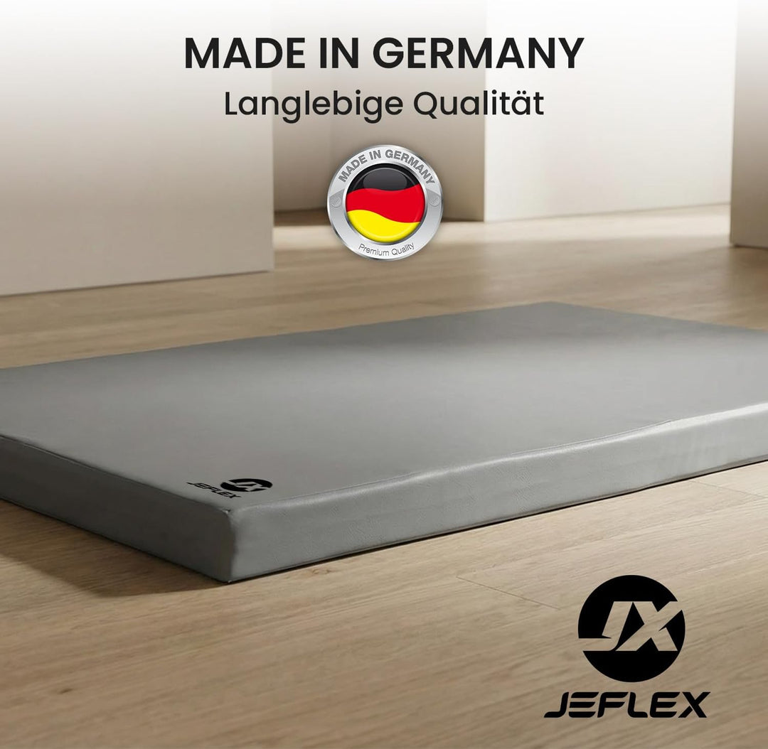 Jeflex - Weichbodenmatte &amp; Turnmatte 150 x 100 x 8 cm MADE IN GERMANY/Gymnastikmatte tragbar/platzsp