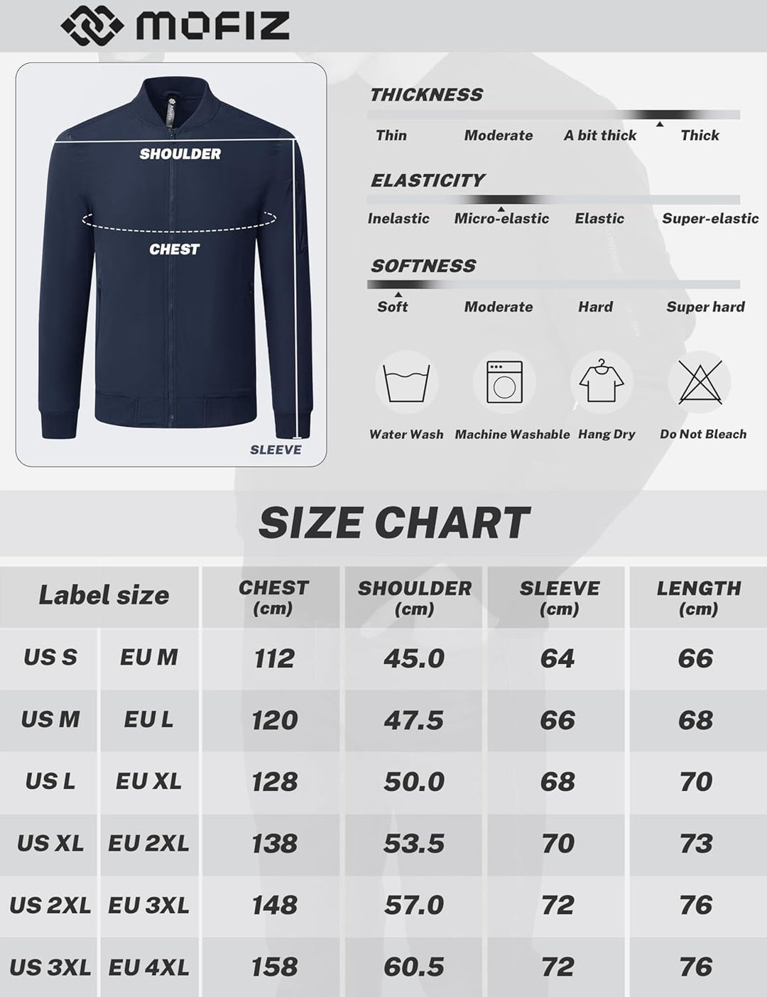 Bomberjacke Herren Warm Gefüttert Winterjacke Übergangsjacke US Fliegerjacke Militär Bomber Stehkrag