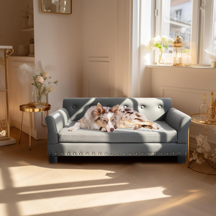 BingoPaw Luxus Hundesofa Grosse Hunde: Mordern Haustiersofa Mikrofaser Leder atmungsaktive wasserdic