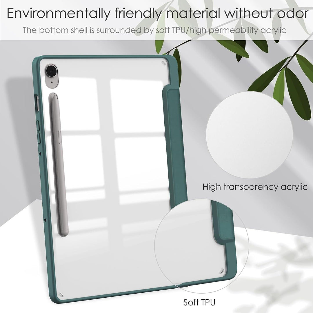 Hülle für Samsung Galaxy Tab S9 FE Cover,Premium Silicone Ultra Schlank leichte Schutzhülle,Dreifach