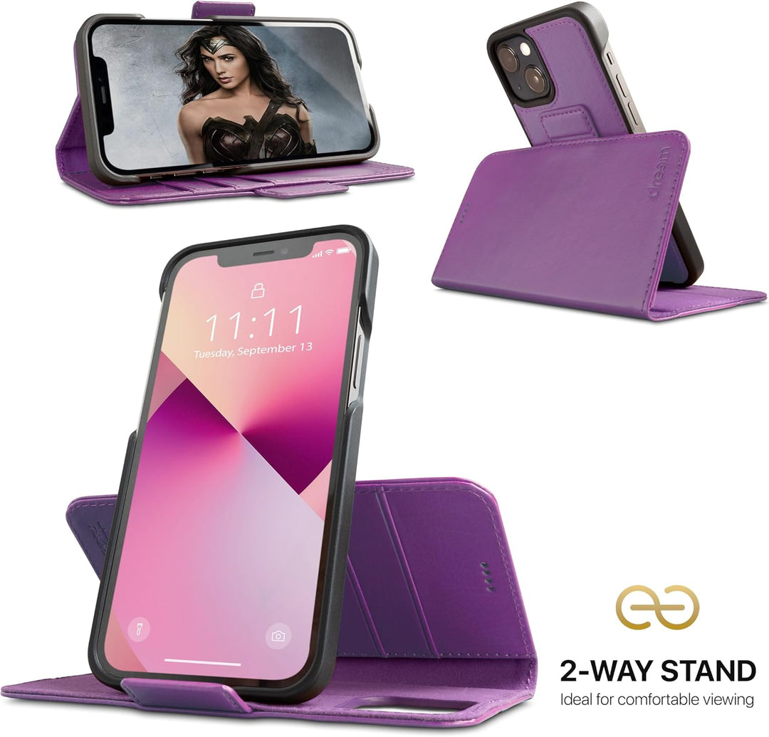 Dreem Fibonacci iPhone 13 Brieftaschen-Etui / 2-in-1 stossfestes Etui und abnehmbares Folio aus vega