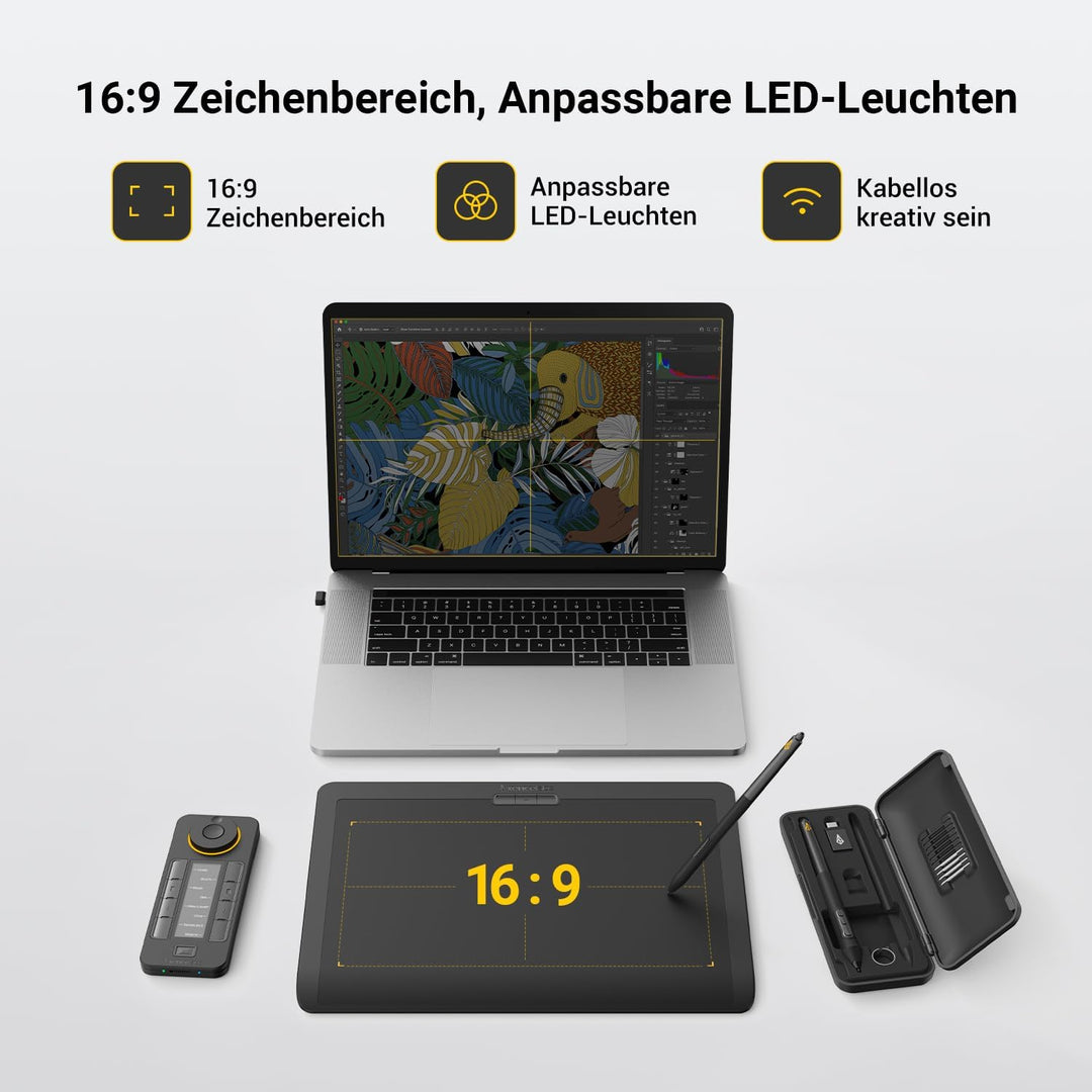 Xencelabs Pen Tablet Medium Bundle v2 Professionelles Grafiktablett 12 Zoll für Profi Kreative Zeich