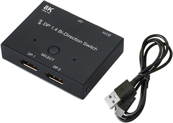 8k DP1.4 Splitter 2 in 1 | 1.4 Splitter-Konverter,8k@30hz 4k@120hz 2k@144hz Displayport Adapter, hoh
