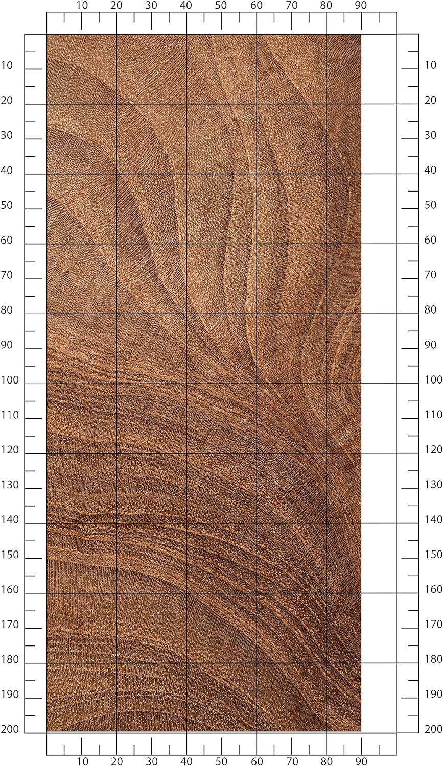 wandmotiv24 Türtapete Holz Maserung, Wellen, Natur, Echtholz 90 x 200cm (B x H) - Dekorfolie selbstk
