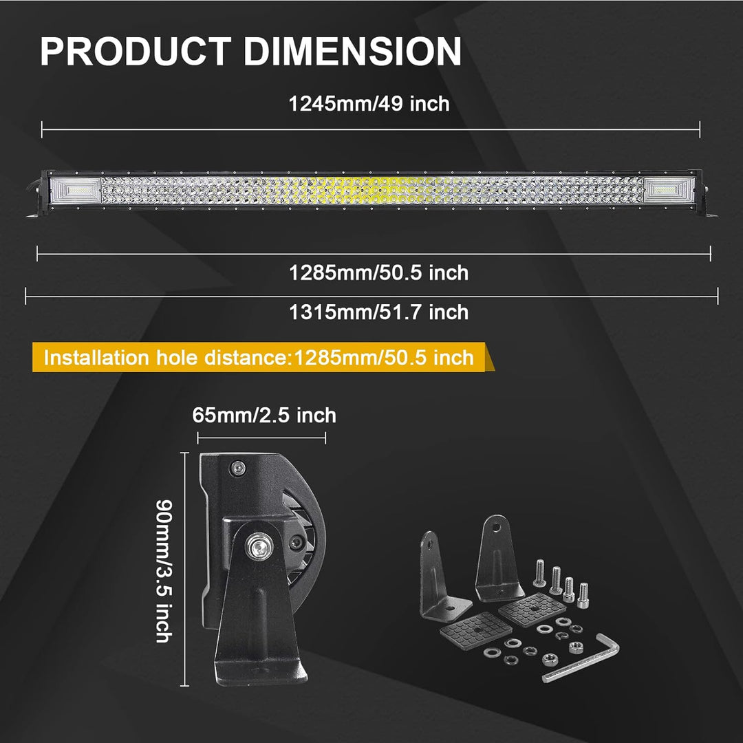 Willpower 50 Zoll 127CM 648W Led Arbeitsscheinwerfer Bar Led Scheinwerfer 12V 24V Wasserdicht Flutli