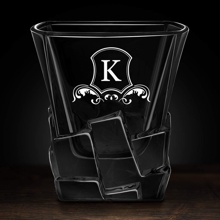 Maverton Whisky Steine Set - in Holzbox mit Gravur - 8 Eiswürfel & 2 Whisky Gläser - wiederverwendba