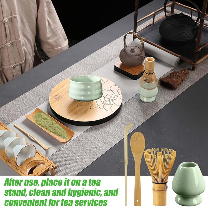 5 Stück Matcha Tee set, Matcha set mit Matcha Besen, Matcha Schale aus Keramik, Bambusbesen Matcha B