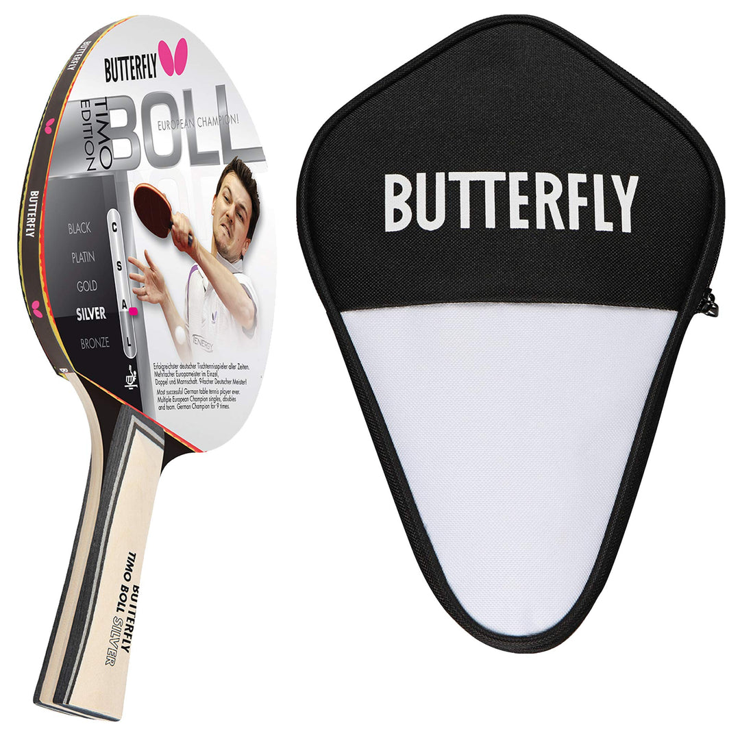 Butterfly® Timo Boll Silver 85015 Tischtennisschläger | Tischtennis Racket TT Bat Hobbyschläger für