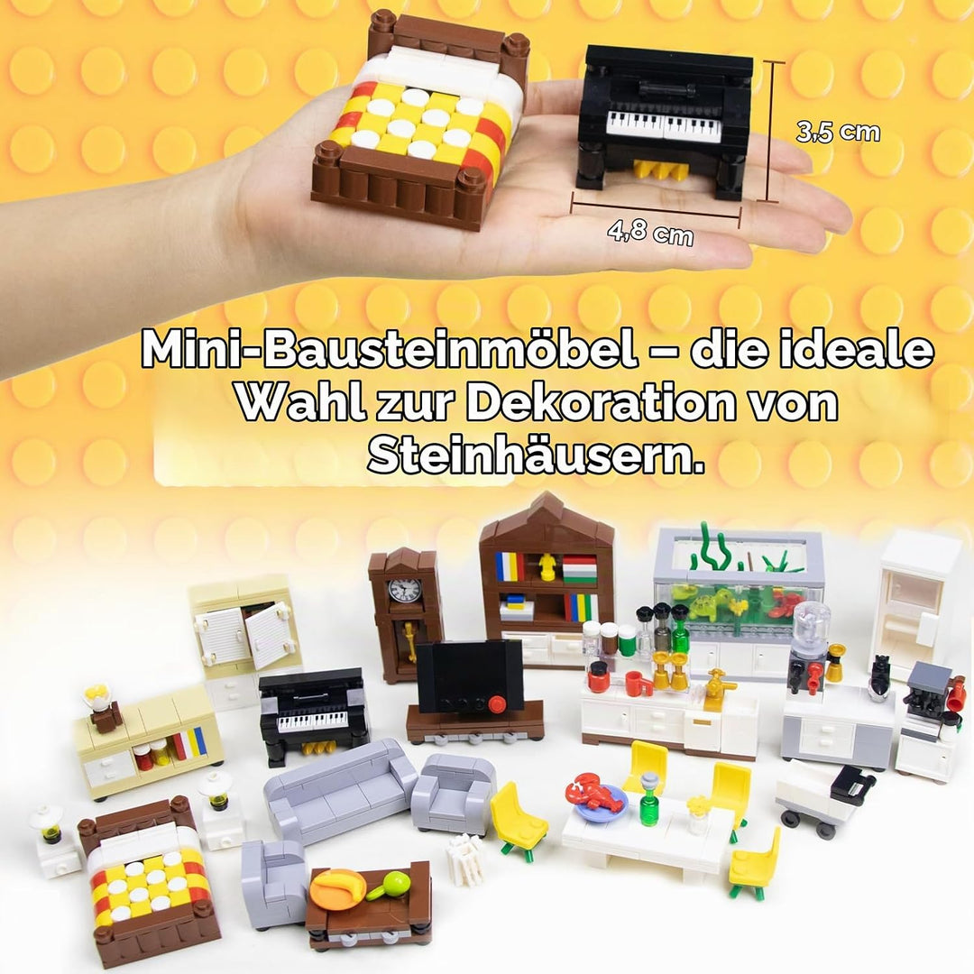 Cabeeskii Bausteine Möbel, Classic Building Block Assembly, kann zur Dekoration von Möbeln in Lego C