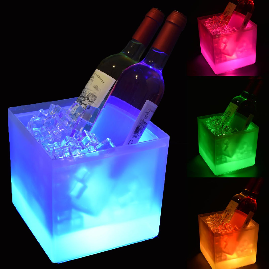 3.5L Eiskübel LED, Bunte Led Eiskübel für Flaschen, Eiskübel mit automatischem Farbwechsel, Für Part
