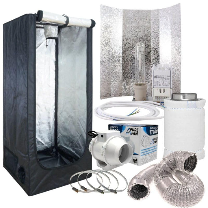 Weedness Grow-Box Komplett Set 400 Watt Basic Anbau – 100x100x200 Homebox Grow-Set Zuchtzelt Growsch