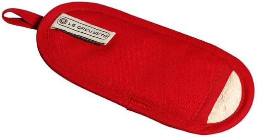 Le Creuset Reinigungsbürste für Grill- und Bratpfannen, Kunststoff, Cerise &amp; Griffüberzug – Ideal fü