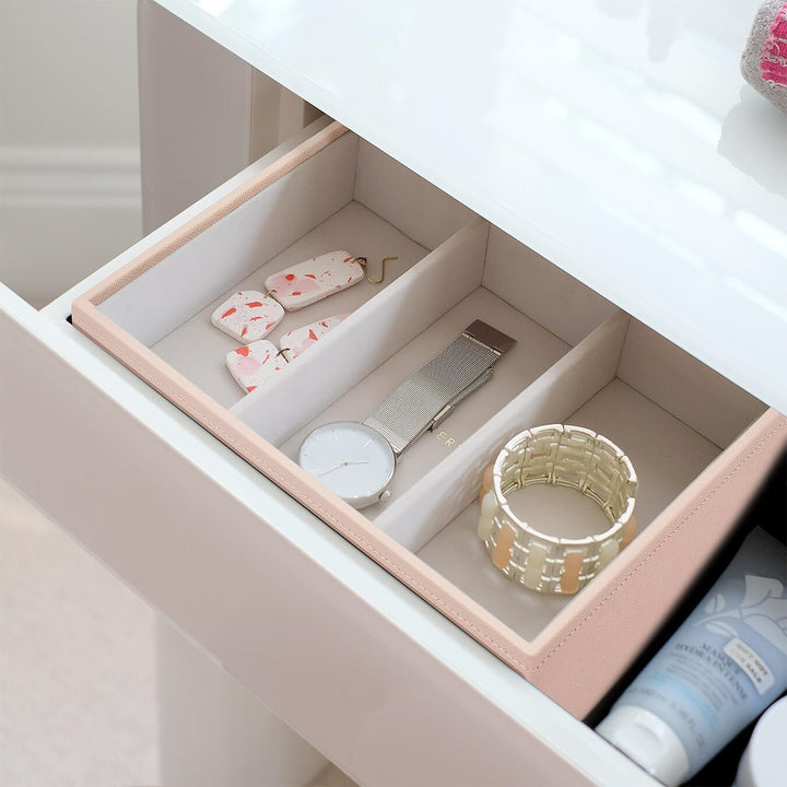 Stackers Blush Schmuckschatulle Tief Schmuckfach für Uhren/Accessoires Blush Pink, Blush Pink