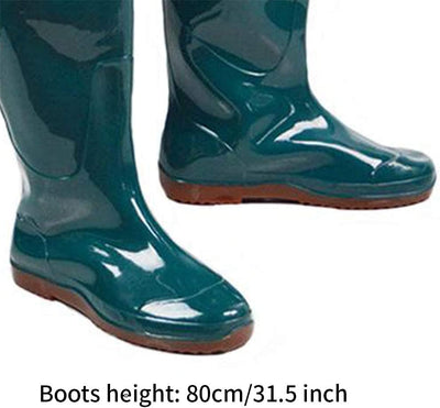 Angeln Watstiefel Rutschfest Wasserdichte Pvc-waten Hose Mit Schnallenstiefel Breath Hip Stiefel Grü