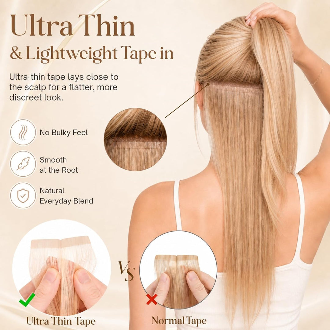 Rich Choices Tape Extensions Echthaar Extensions Tape Haarverlängerung Echthaar Tape in Extensions K