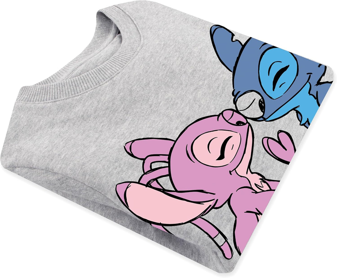 Disney Stitch Pullover Mädchen | Stitch Und Angel Sweatshirt Mädchen | Pullover Für Mädchen 116 Hood