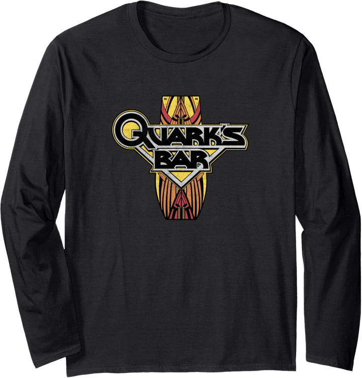 Star Trek DS9 Quark's Bar Vintage Logo Langarmshirt