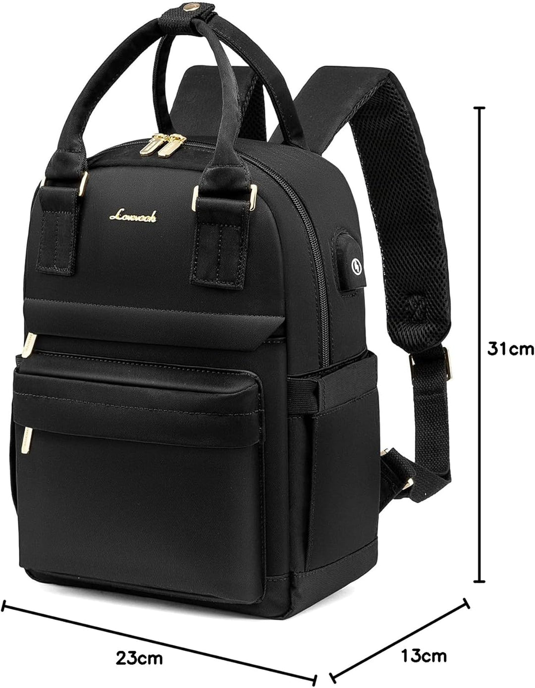 LOVEVOOK 13,3 Zoll Rucksack Damen Klein, Wasserdicht Cityrucksack Handtasche 2 in 1, Mini Tasche Day